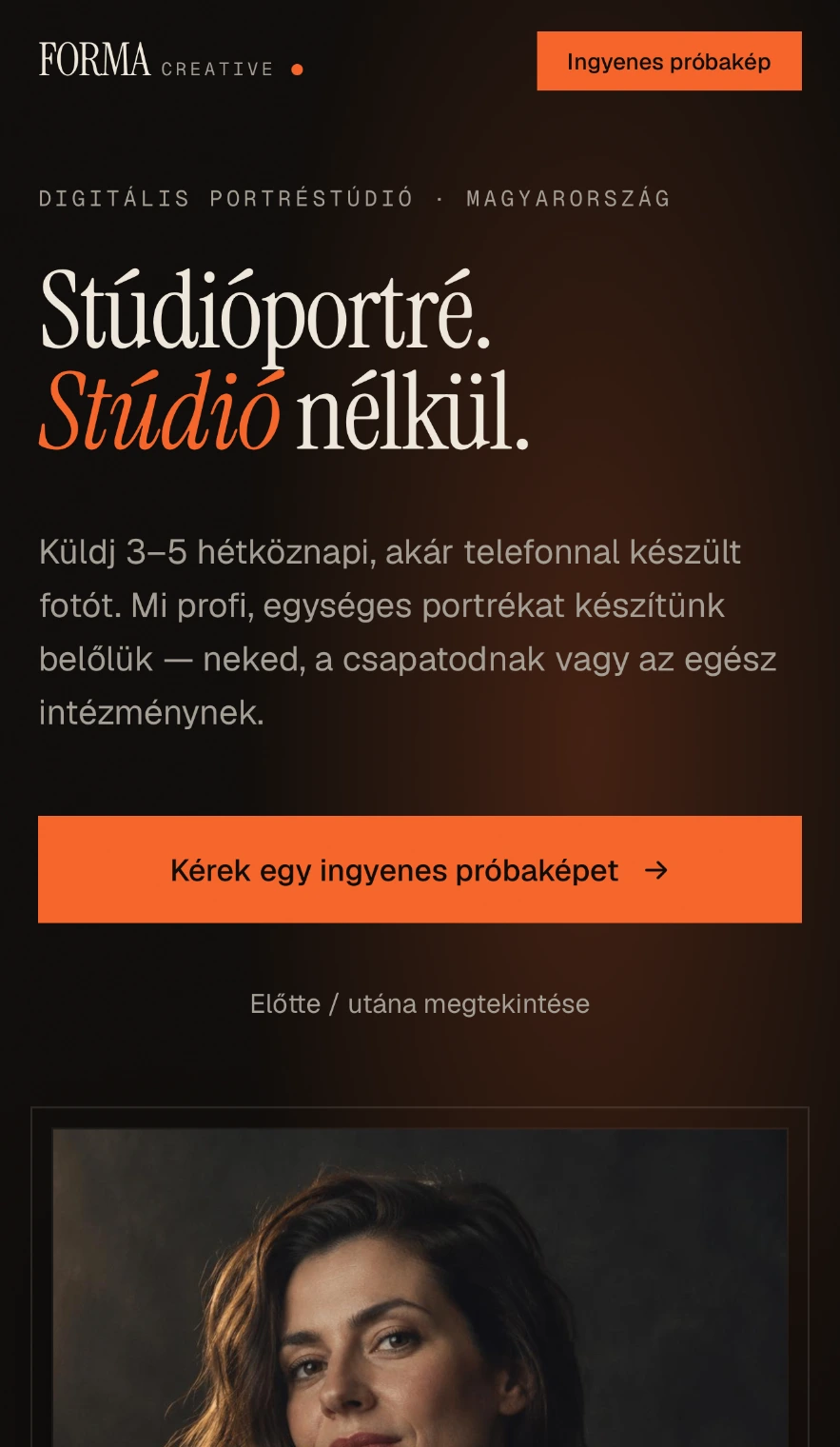 FORMA Digitális Fotóstúdió — kiegészítő nézet